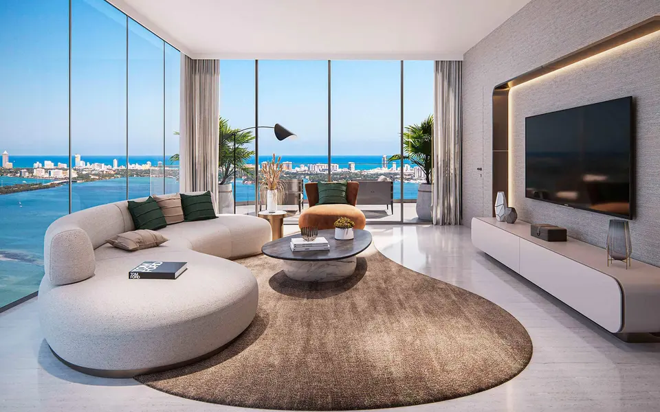Living room — Aria Reserve Miami in Edgewater