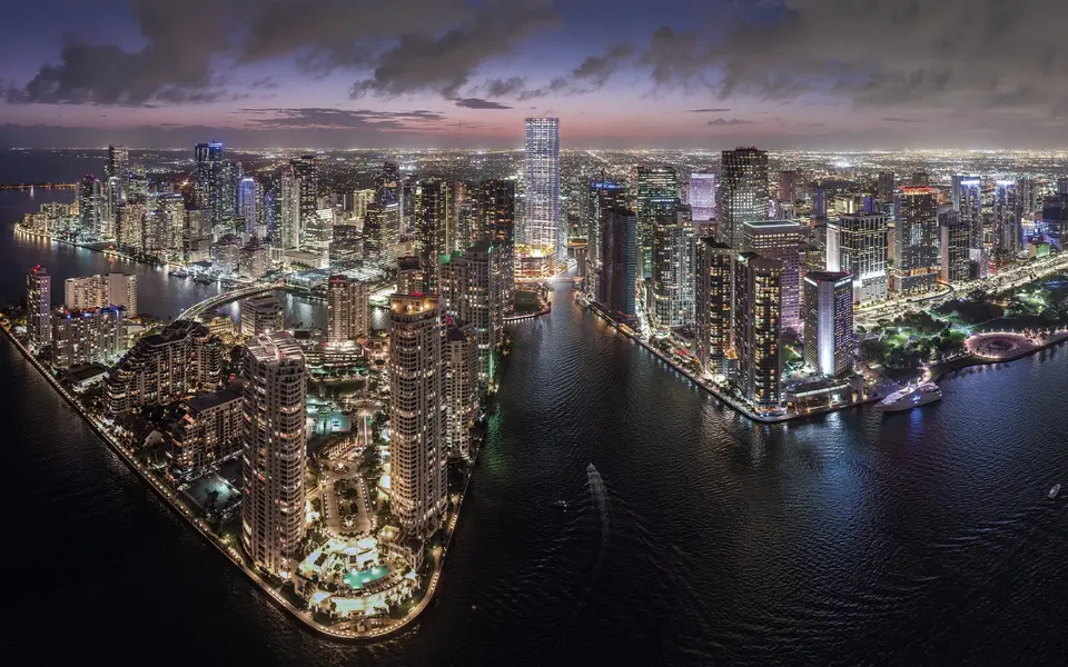 Aerial view — Baccarat Residences Brickell in Brickell