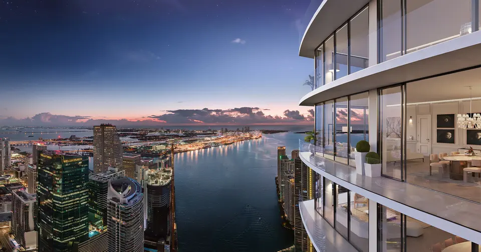 Aerial view — Baccarat Residences Brickell in Brickell
