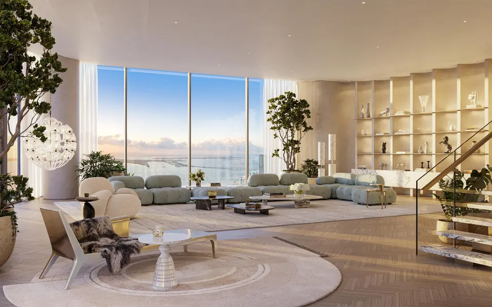 Living room — Baccarat Residences Brickell in Brickell