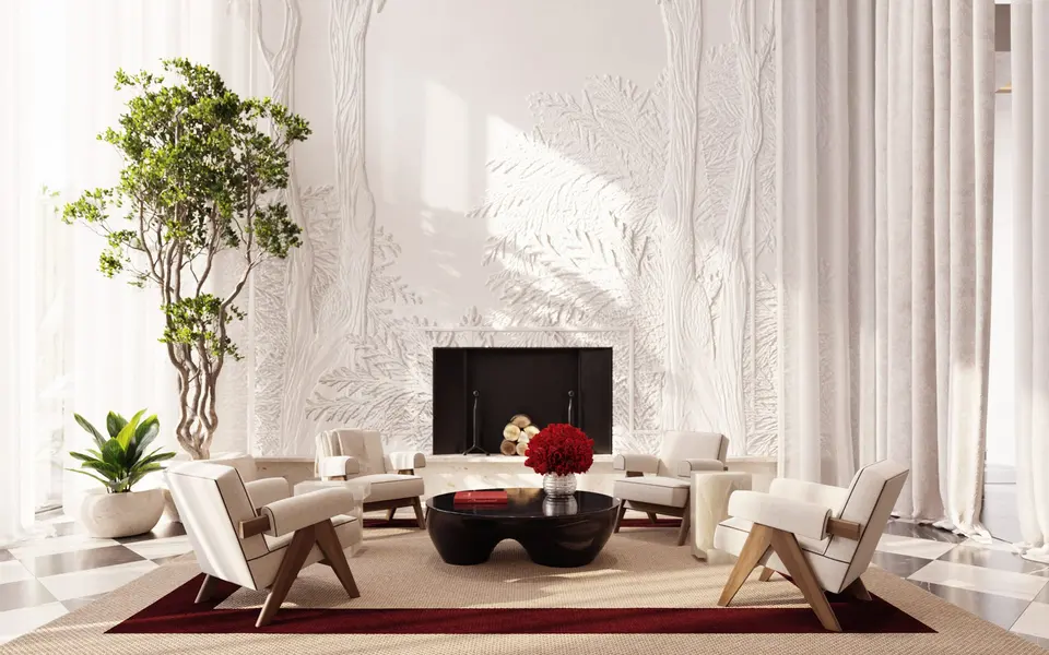 Living room — Baccarat Residences Brickell in Brickell