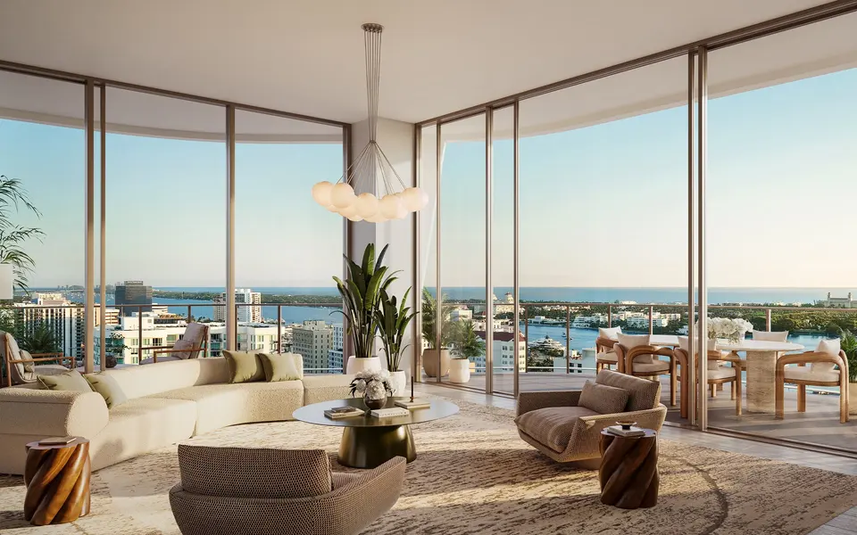 Living room — Banyan Tree Residences West Palm Beach in West Palm Beach