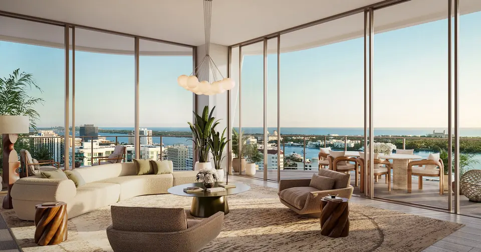 Living room — Banyan Tree Residences West Palm Beach in West Palm Beach