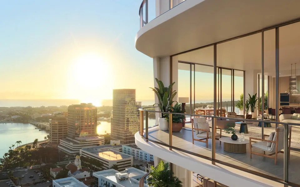 Living room — Banyan Tree Residences West Palm Beach in West Palm Beach