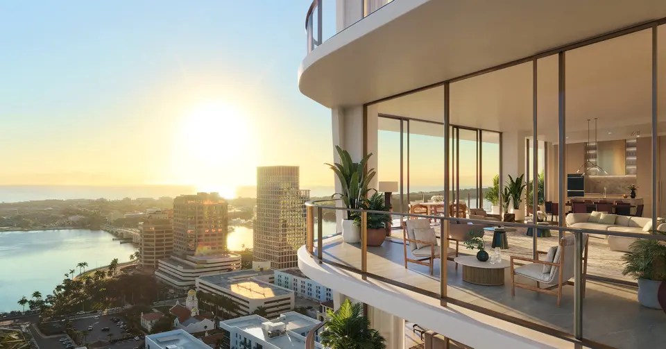 Living room — Banyan Tree Residences West Palm Beach in West Palm Beach