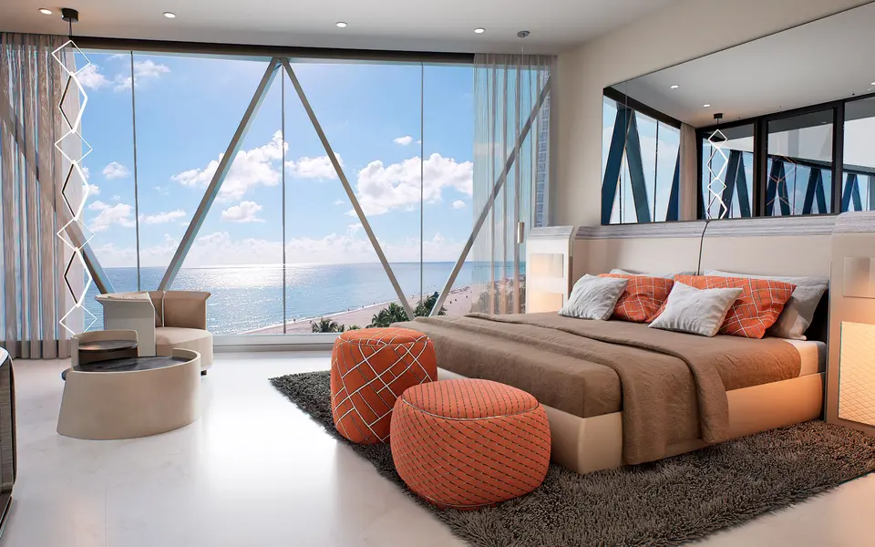 Living room — Bentley Residences Sunny Isles in Sunny Isles Beach