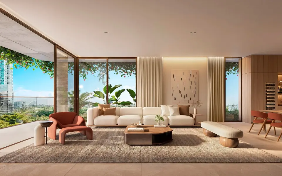 Living room — Colette Residences Brickell in Brickell