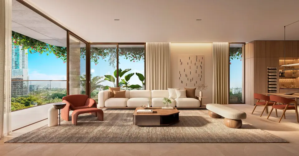 Living room — Colette Residences Brickell in Brickell