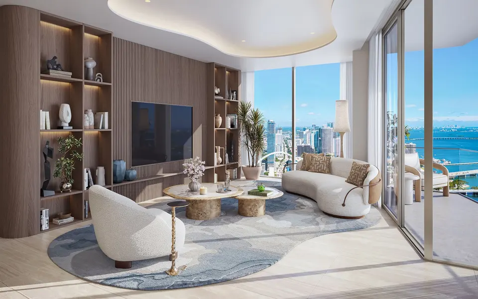 Living room — Delano Residences & Hotel Miami Downtown Miami in Miami