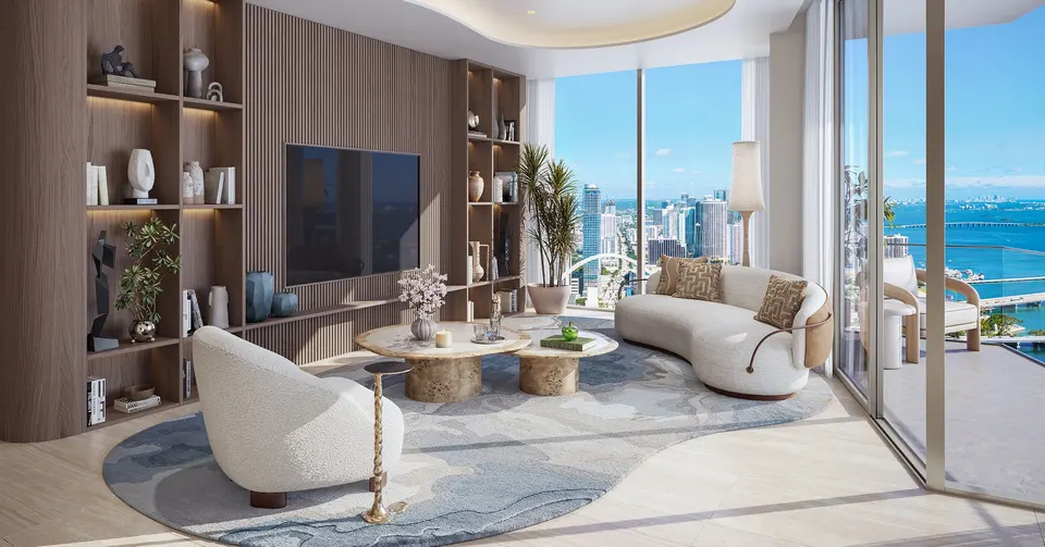 Living room — Delano Residences & Hotel Miami Downtown Miami in Miami