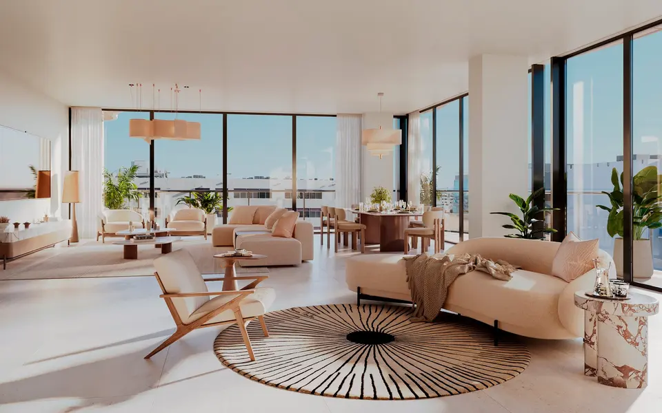 Living room — Mila Bay Harbor Bay Harbor Islands in Surfside