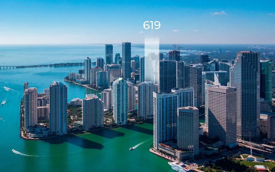 Aerial view — Nobu Residences Brickell in Brickell