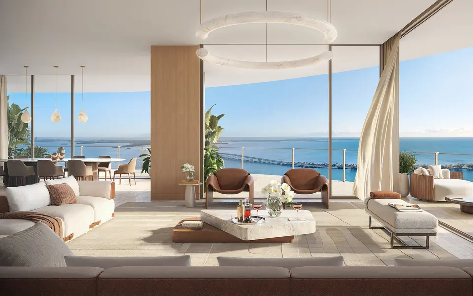 Living room — Nobu Residences Brickell in Brickell