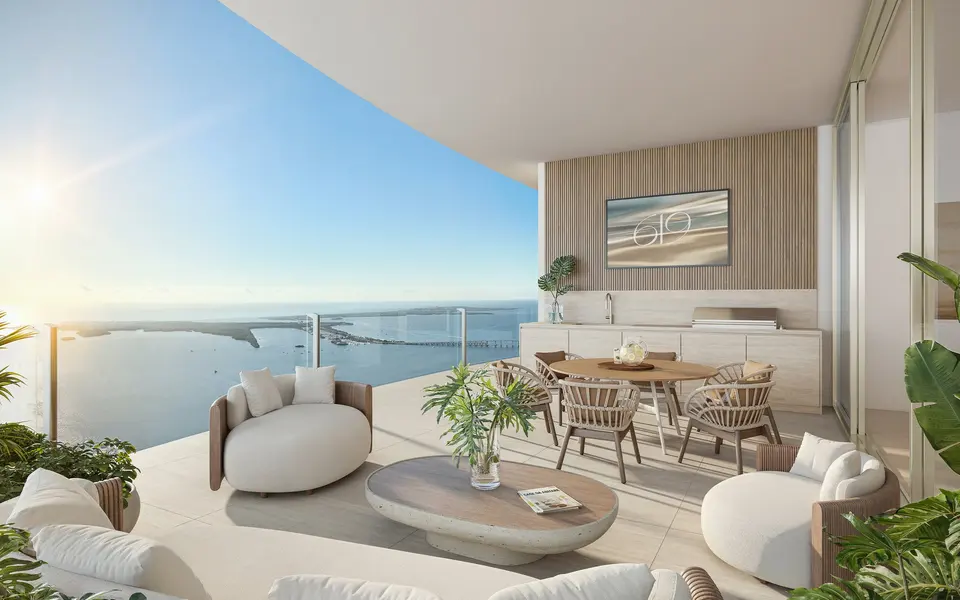 Living room — Nobu Residences Brickell in Brickell