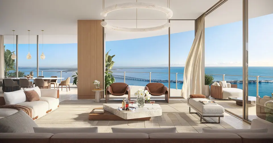 Living room — Nobu Residences Brickell in Brickell