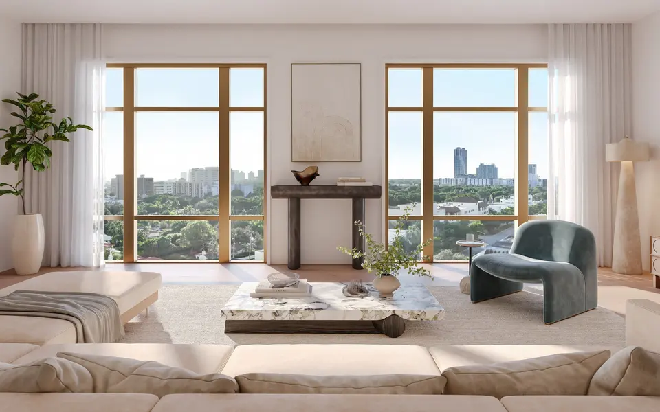Living room — Ponce Park Coral Gables in Coral Gables