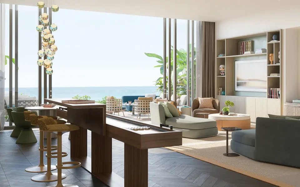 Living room — Rosewood Residences Hillsboro Beach in Fort Lauderdale