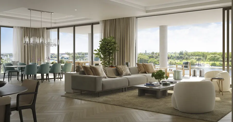 Living room — Rosewood Residences Hillsboro Beach in Fort Lauderdale