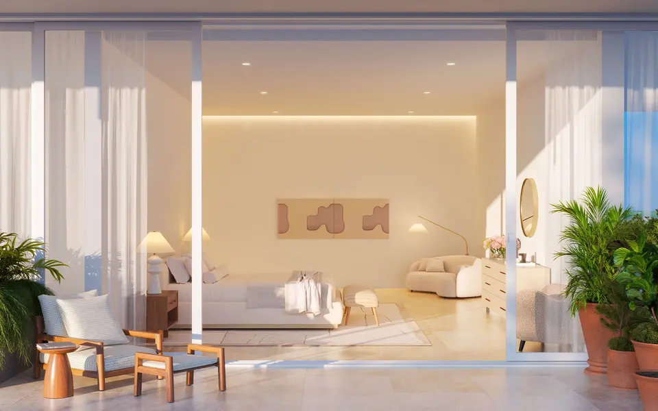 Living room — Shell Bay by Auberge Hallandale in Aventura