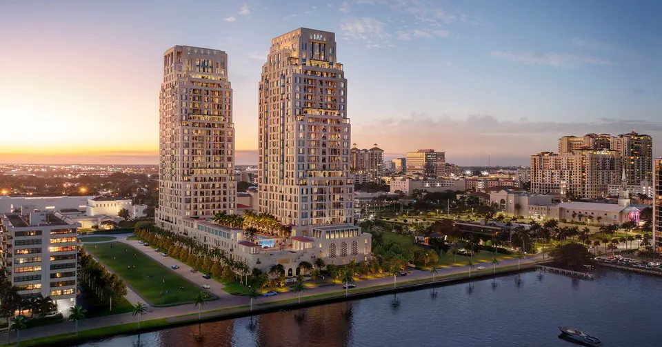 Aerial view — South Flagler House West Palm Beach in West Palm Beach