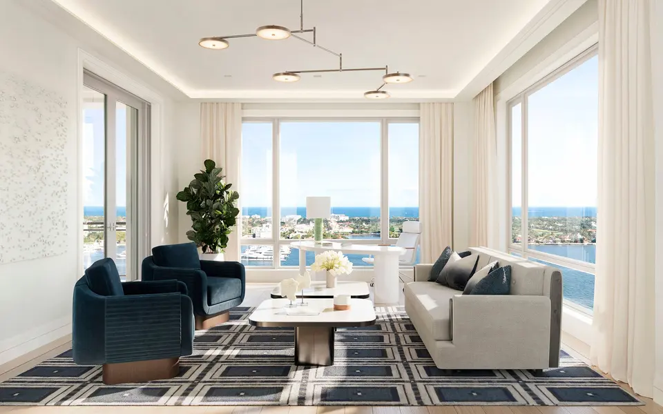 Living room — South Flagler House West Palm Beach in West Palm Beach