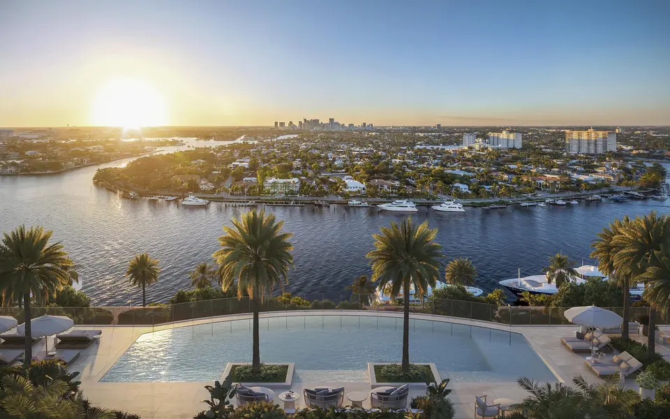 Aerial view — St. Regis Residences Bahia Mar Fort Lauderdale in Fort Lauderdale
