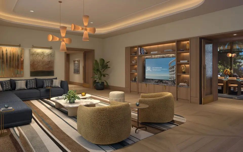 Living room — St. Regis Residences Bahia Mar Fort Lauderdale in Fort Lauderdale