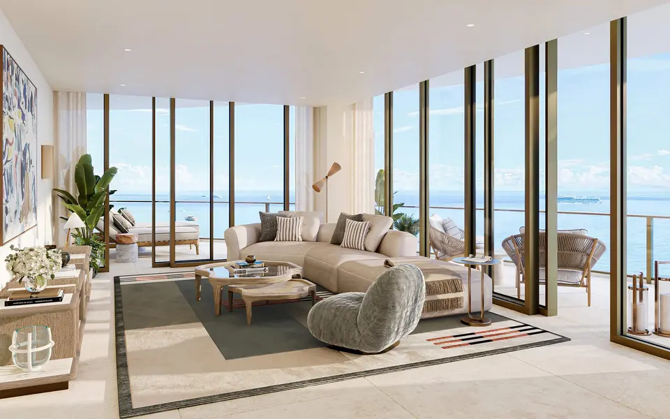 Living room — St. Regis Residences Bahia Mar Fort Lauderdale in Fort Lauderdale