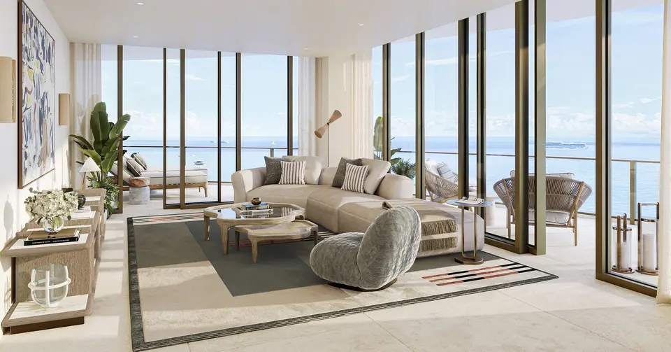 Living room — St. Regis Residences Bahia Mar Fort Lauderdale in Fort Lauderdale