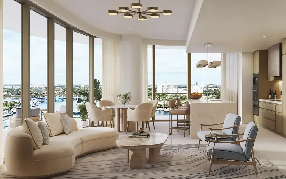 Living room — St. Regis Residences Bahia Mar Fort Lauderdale in Fort Lauderdale
