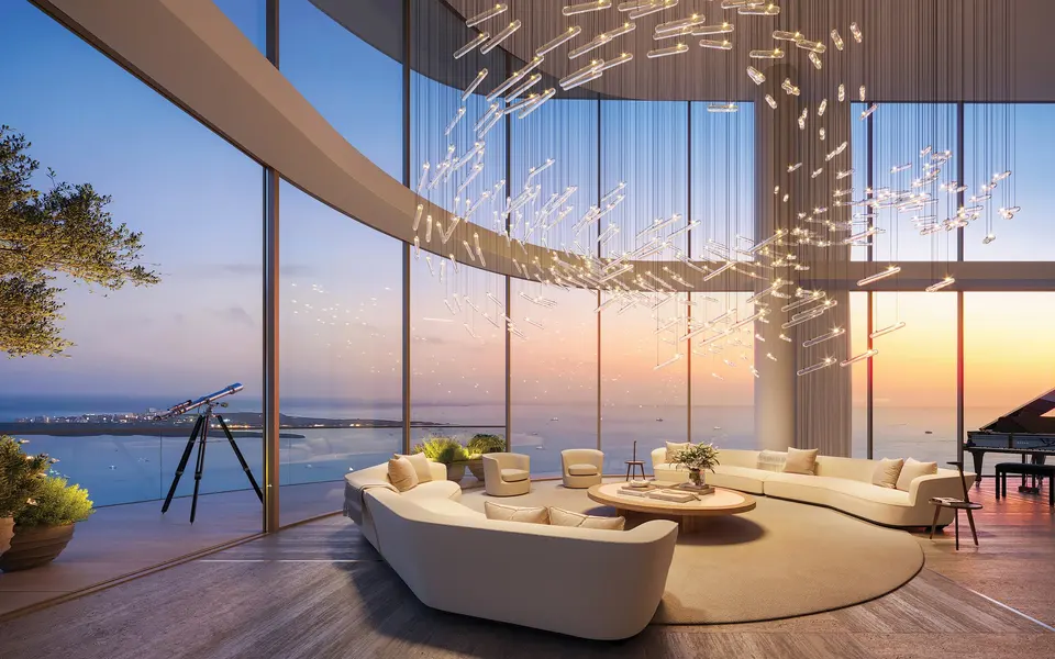 Living room — The Residences at 1428 Brickell in Brickell