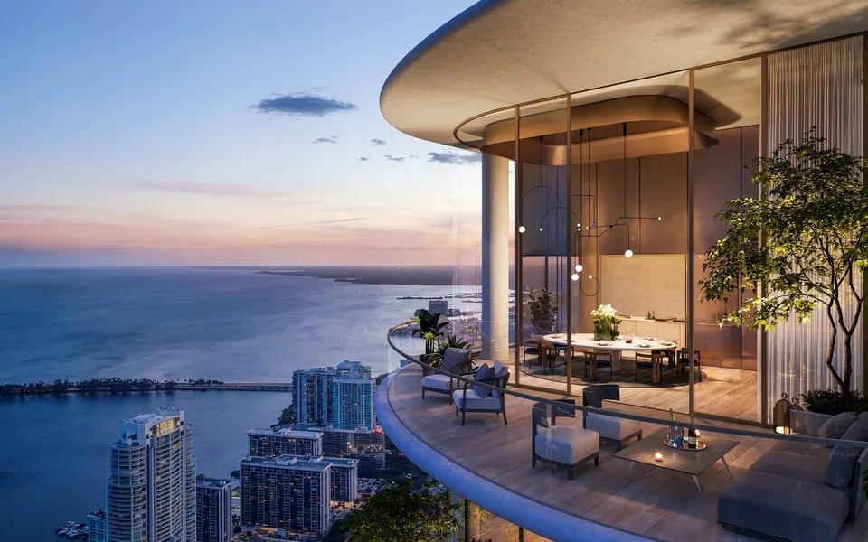 Living room — The Residences at 1428 Brickell in Brickell
