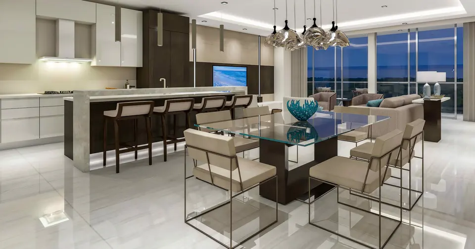 Living room — The Residences at Mandarin Oriental Boca Raton in Boca Raton