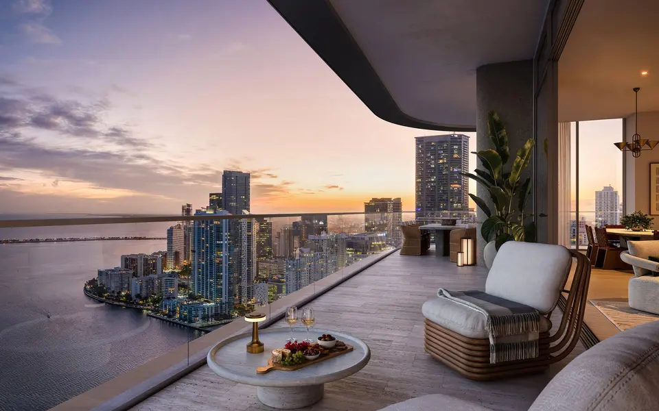 Living room — The Residences at Mandarin Oriental, Miami in Brickell