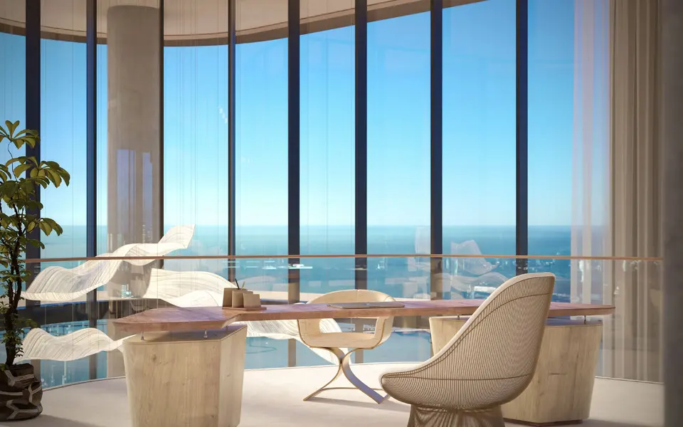 Living room — The Residences at Mandarin Oriental, Miami in Brickell
