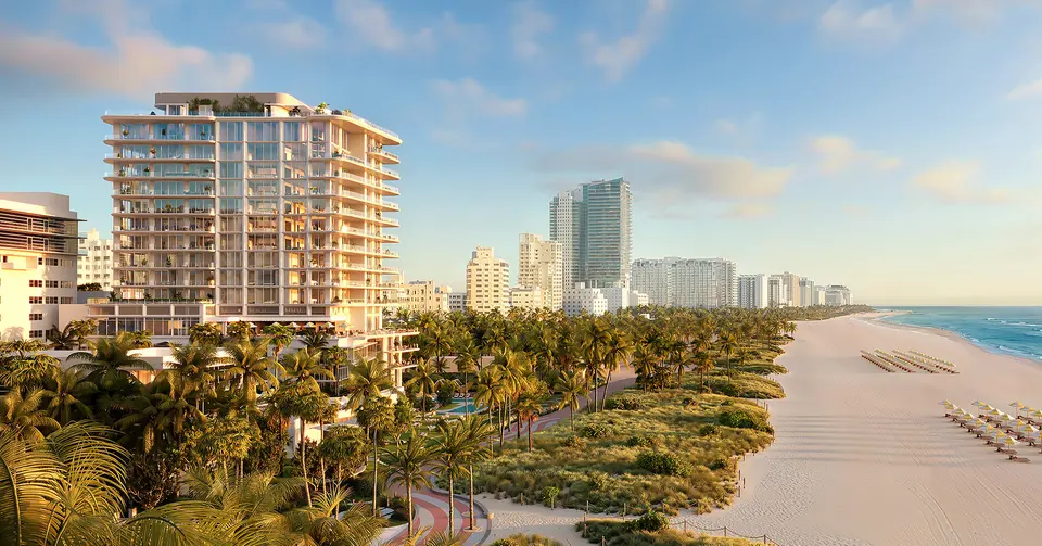 Aerial view — The Ritz Carlton Residences® South Beach in Miami Beach