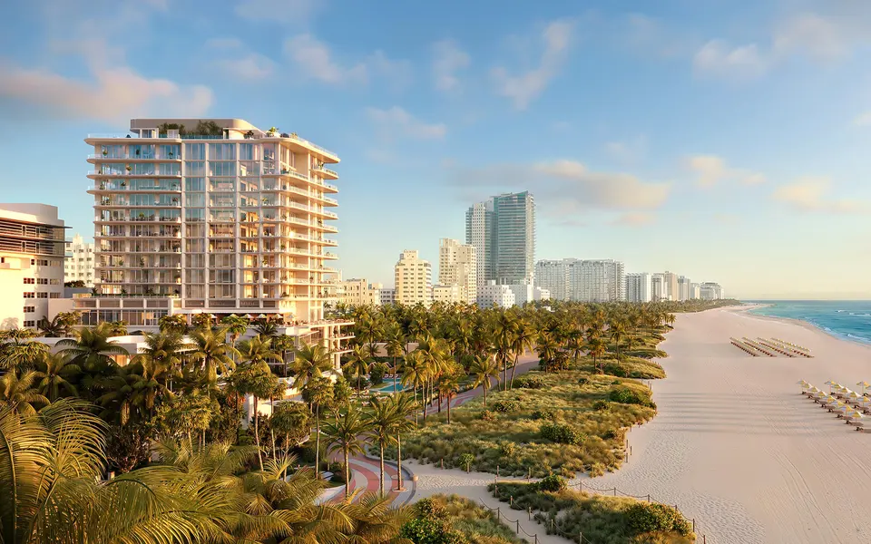 Aerial view — The Ritz Carlton Residences® South Beach in Miami Beach