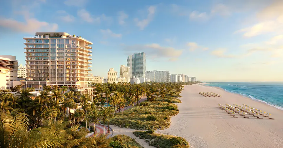 Aerial view — The Ritz Carlton Residences® South Beach in Miami Beach