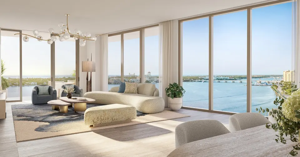 Living room — The Ritz Carlton Residences® West Palm Beach in West Palm Beach