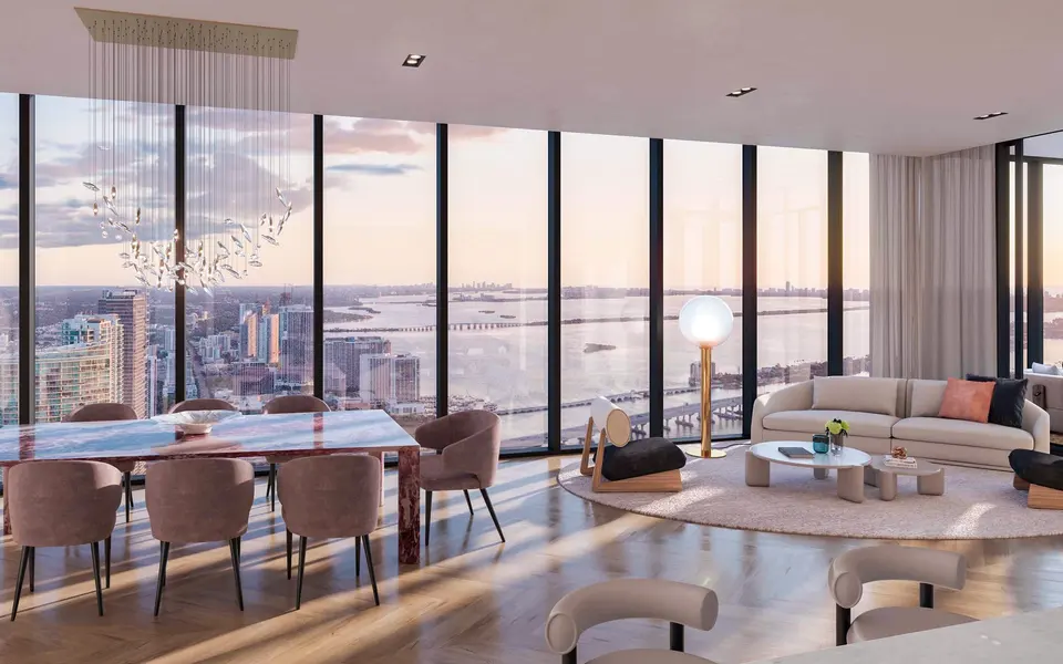 Living room — Waldorf Astoria Residences Downtown Miami in Miami