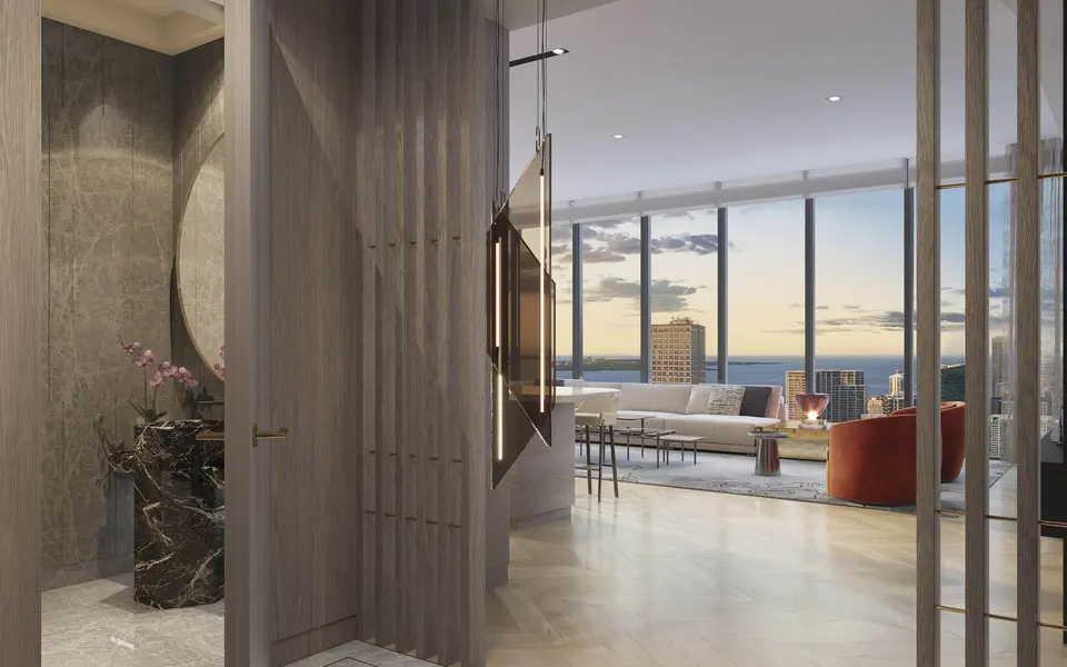 Living room — Waldorf Astoria Residences Downtown Miami in Miami