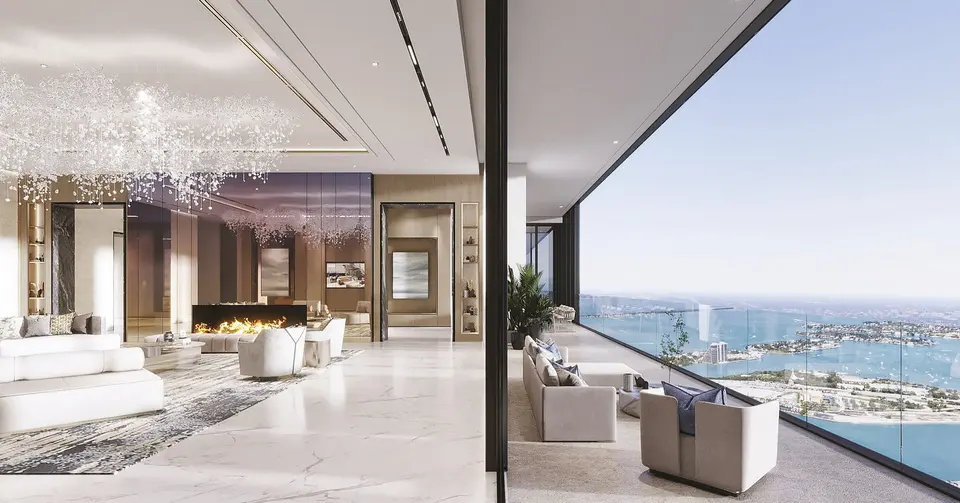 Living room — Waldorf Astoria Residences Downtown Miami in Miami